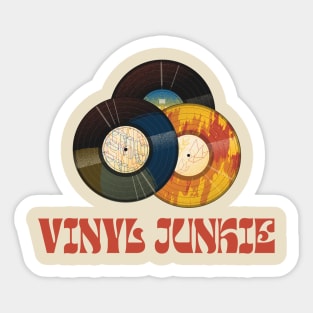 Vinyl Junkie Tee Design Sticker